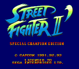 Street Fighter II' - Special Champion Edition (Europe) Title Screen